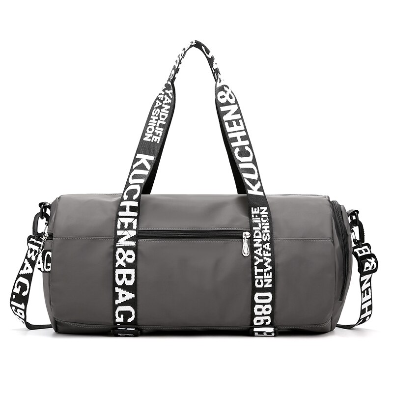 Bolsa esportiva feminina para treino, bolsa de viagem Fitness para akademia, yoga, esportes, bagagem: Grå