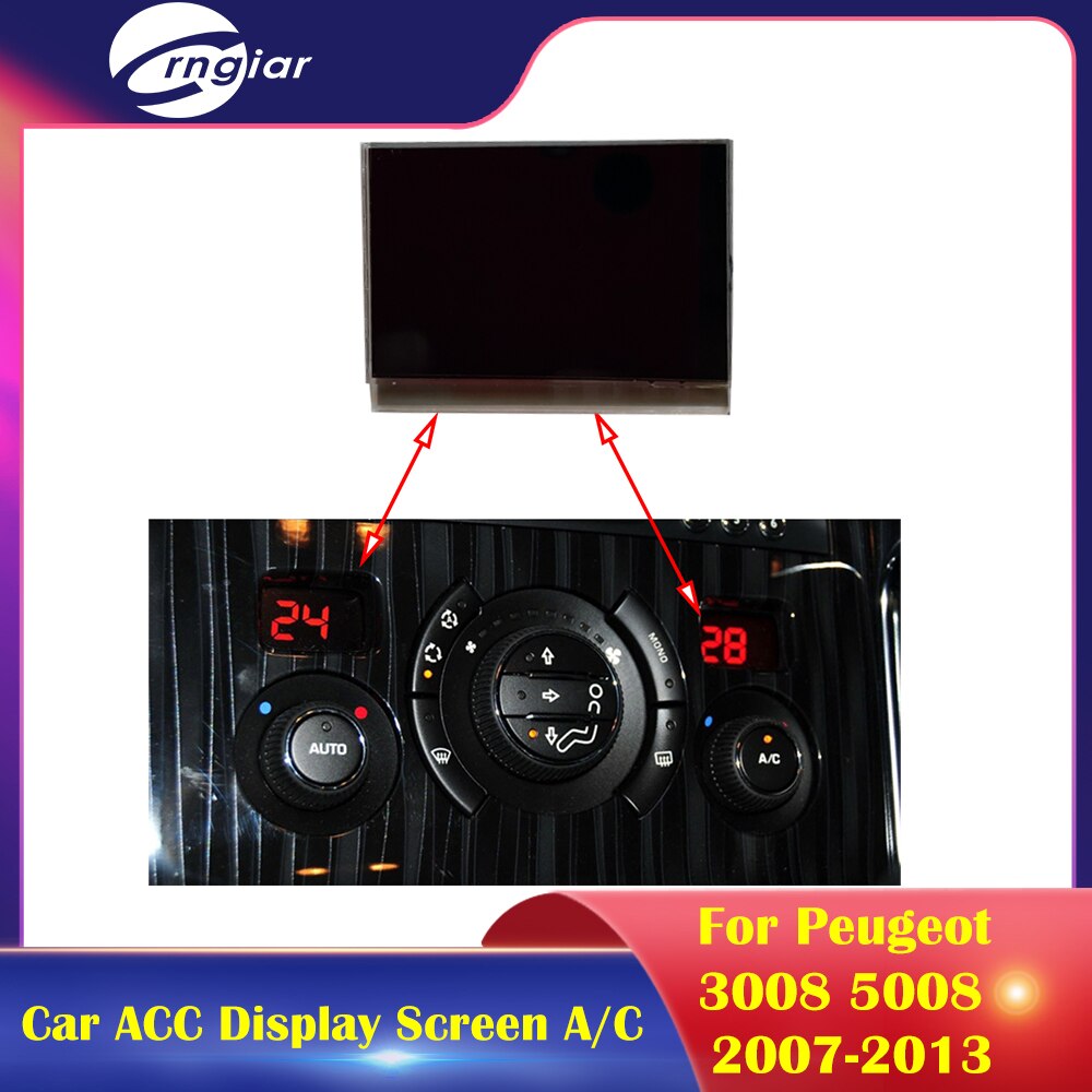 Car ACC Display screen A/C Heater Climate Control Display Pixel Repair For Peugeot 3008 5008 2007