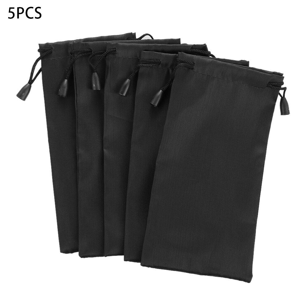 Boîte à lunettes Portable en tissu Denim, fermeture éclair, Protection solaire, conteneur résistant à l'écrasement, 1 pièce: 5PCS