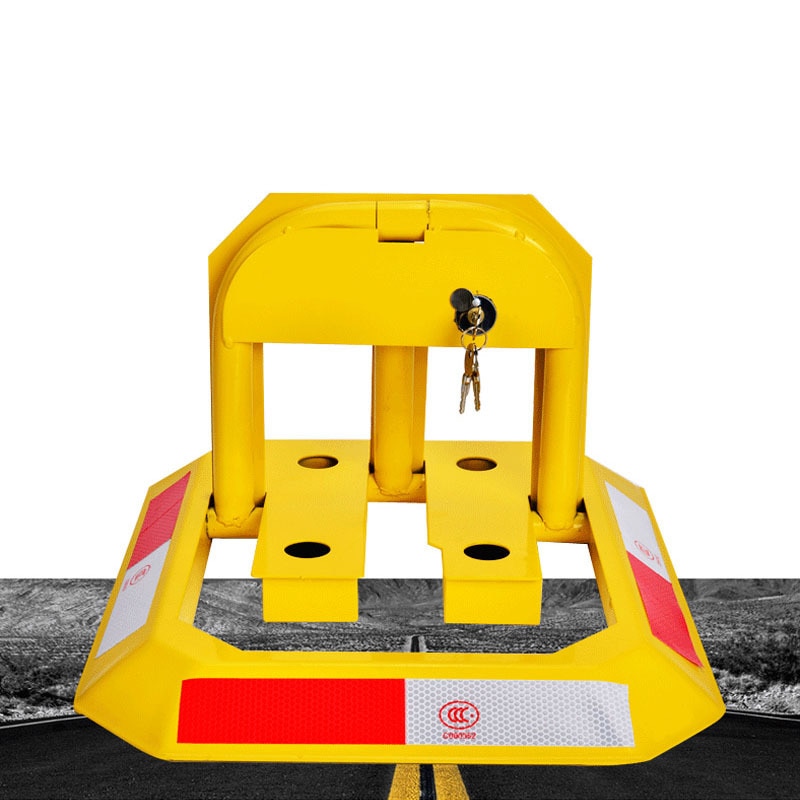 Manual Parking Barrier for Private Parking Space Double Lock Thickened Car Parking Lock Bollard Post Safety Anti Parking Blocker