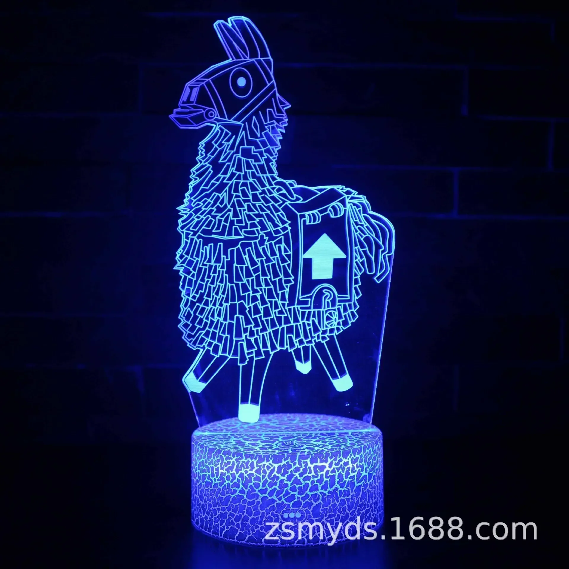 Fortnite 3D Illusion Lamp Game Setup Patterns LED Night Light Gamer Decoration Table Lamp Game Room Decor: black