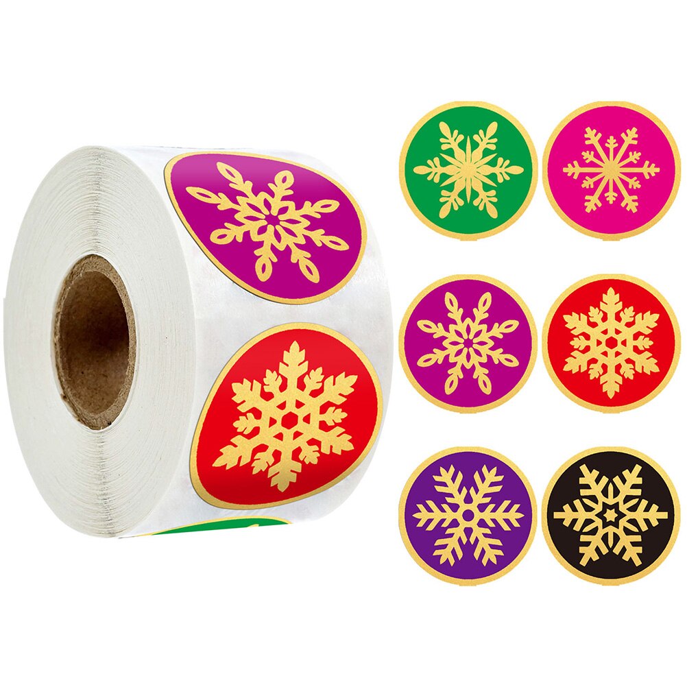 500Pcs/Roll 2.5cm Patterned Christmas Stickers Round Envelope Cards For Envelope Cards Package Scrapbooking Decor: D