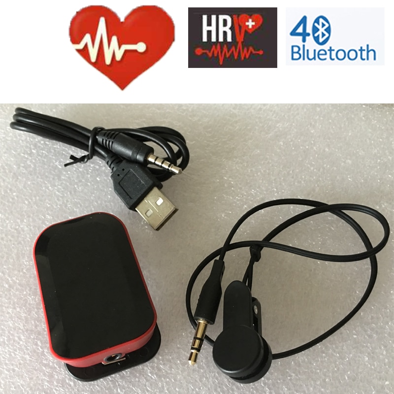 Bluetooth 4.0 mobil pulsmåler cardio fitness øreklip puls hrv-sensor realtidspulsvariabilitetsmonitor
