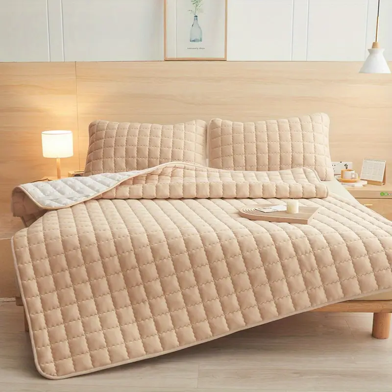 1Pc Waterdichte Zachte Matrashoes, Warme En Zachte Matrasbeschermer, Luierbestendig Opvouwbaar Huishoudelijk Beddengoed (Zonder Pillowcas