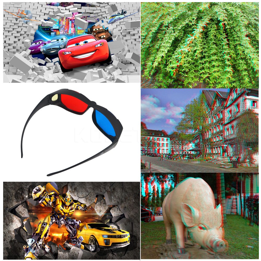 3D Glasses Stereo Glass VISION Game Glasses Red Blue Cyan Myopia General Glasses