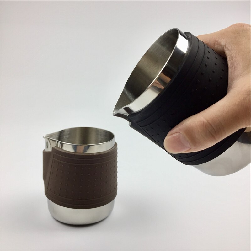 Rostfritt stål mjölkskummande kanna mjölkkanna espresso kaffekanna barista hantverk kaffe latte mjölkkanna skumkanna kanna