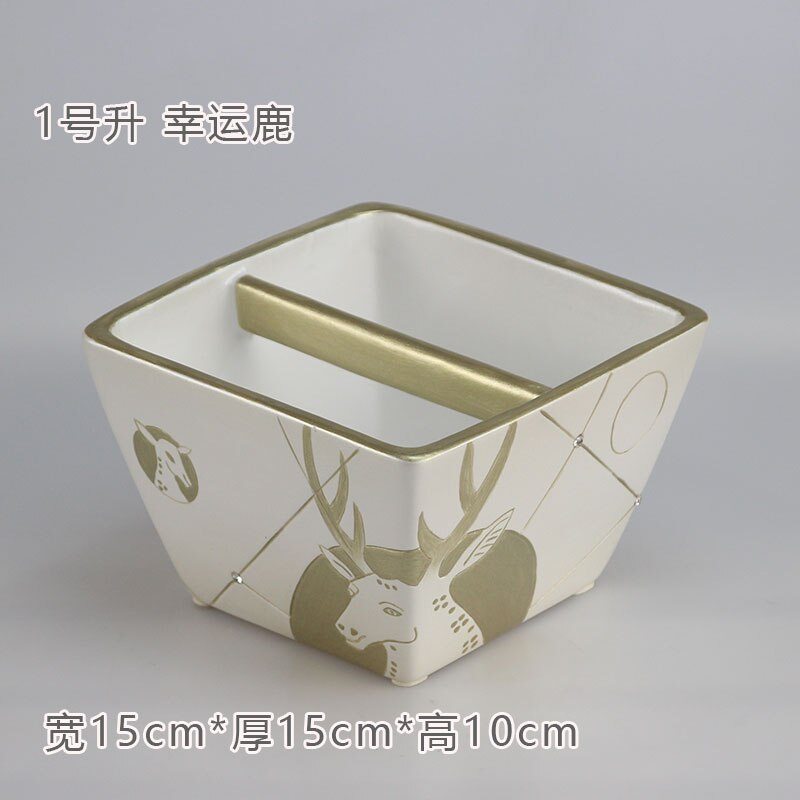 Caja de cerámica nórdica para guardar llaves, para sala de estar, restaurante, Control remoto, objetos pequeños, contenedor de almacenamiento multifuncional, decoración: F-L