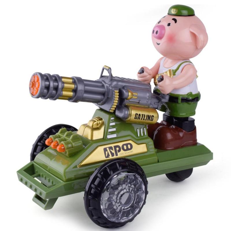 Cute Cartoon Pig Children Electric Toy Car with Light Music for Boys Girls