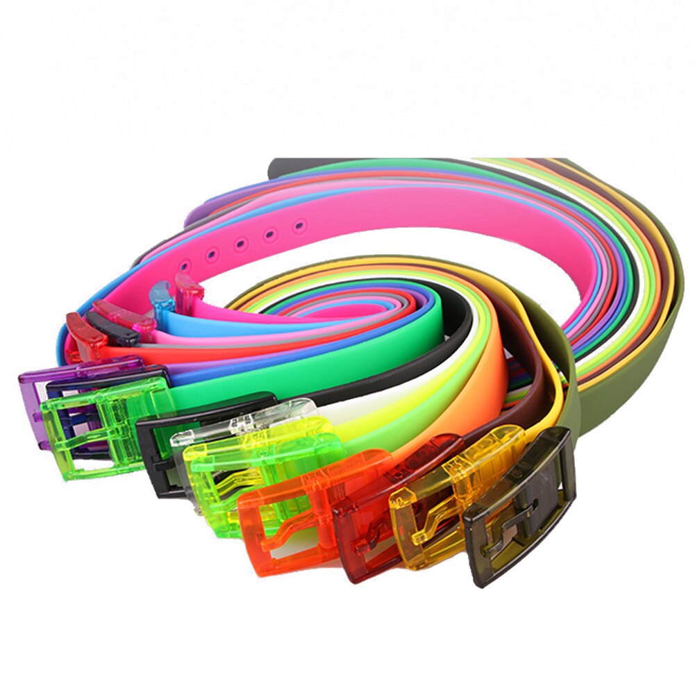 1pc Unisex gumowe spodnie do golfa paski dla mężczyzn regulowany krój do dopasowania wodoodporny plastik zapobieganie alergii pas modny pasek