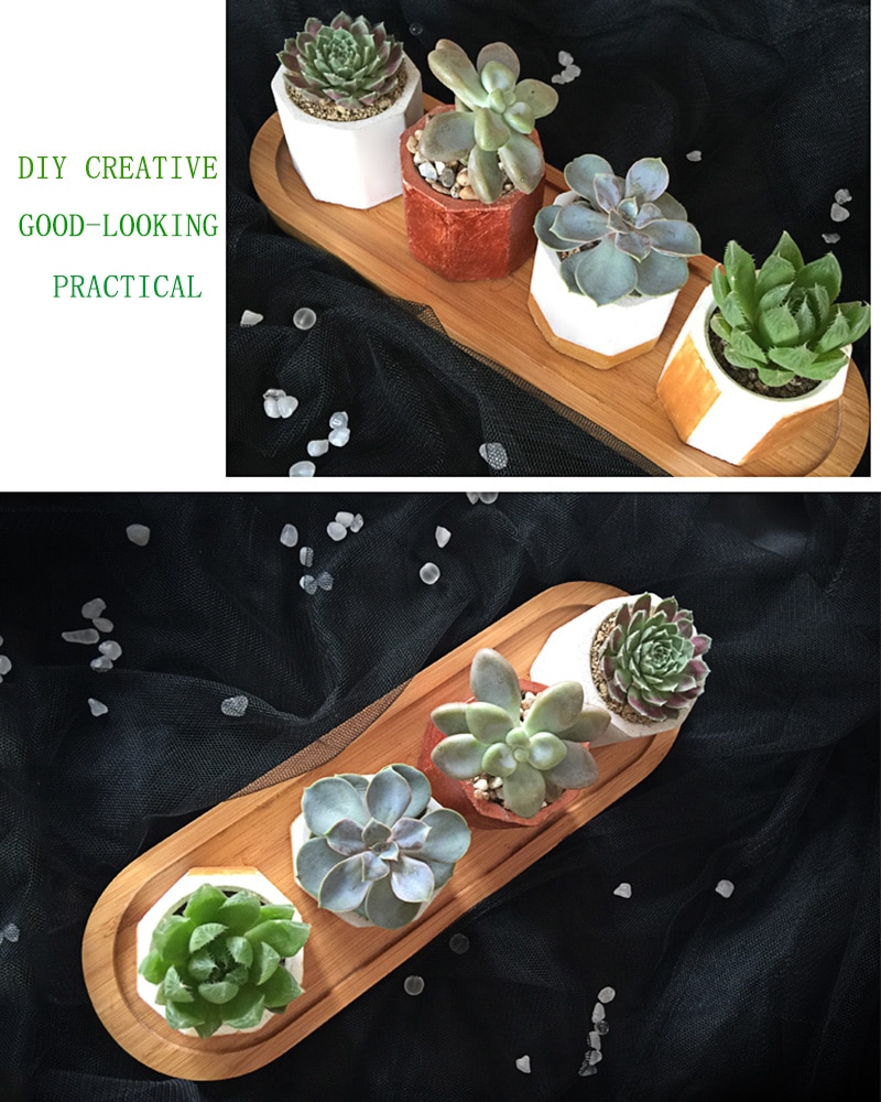 Maceta de hormigón poligonal redondo geométrico de 3 agujeros, molde para maceta, moldes de cemento de Cactus, decoración de velas DIY de aromaterapia