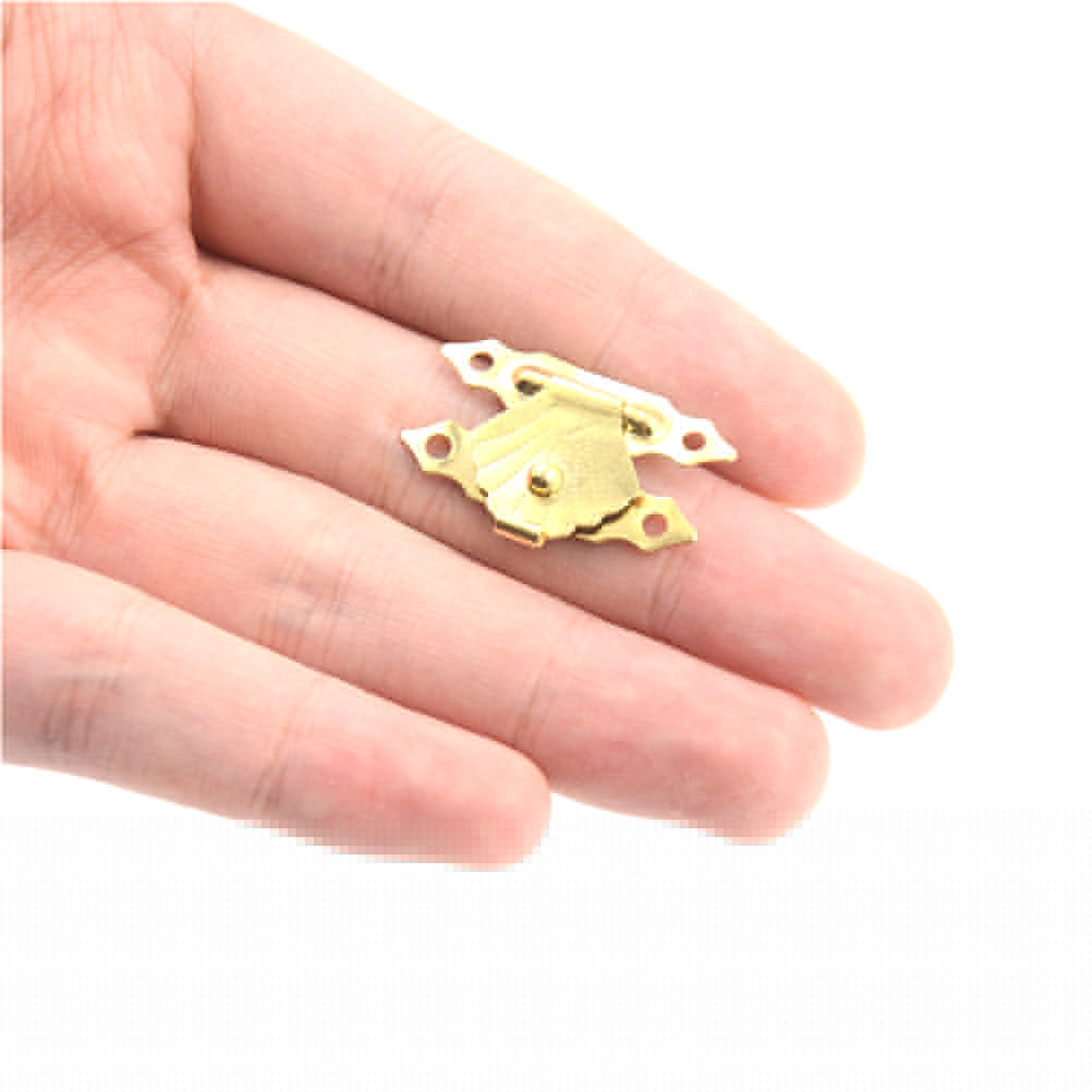 Cierre de broche con hebilla para el hogar, Mini chapa de hierro antigua, caja de madera, cerrojo, caja de de joyería, cerrojo decorativo, 10 Uds.