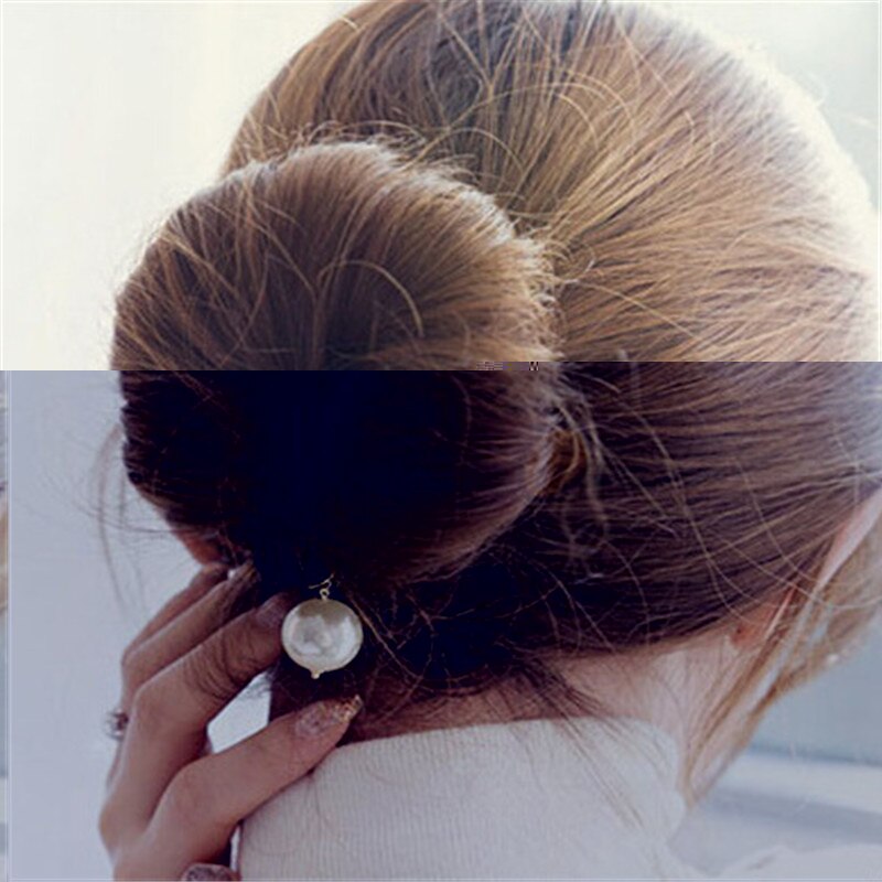1 Pc Vrouwen Zwart DIY Imitatie Parel Haar Tools Haarspeld Hoofddeksels Haar Accessoires