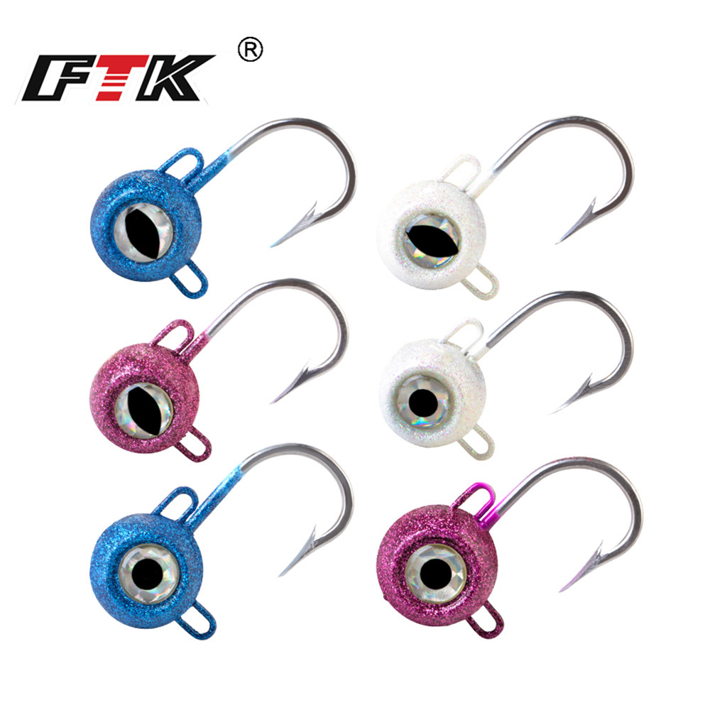FTK Jig Head Richiamo di Pesca Alla Carpa Peche 120g/140g/160g/180g Bass Bait 3D Occhi Tonno Richiamo Vivido Corpo Jigging Affondamento Isca Artificiale