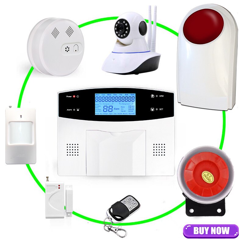 Wireless Home Security System Remote Control Intelligent Voice Prompt House Business GSM Burglar Alarm Auto Dial