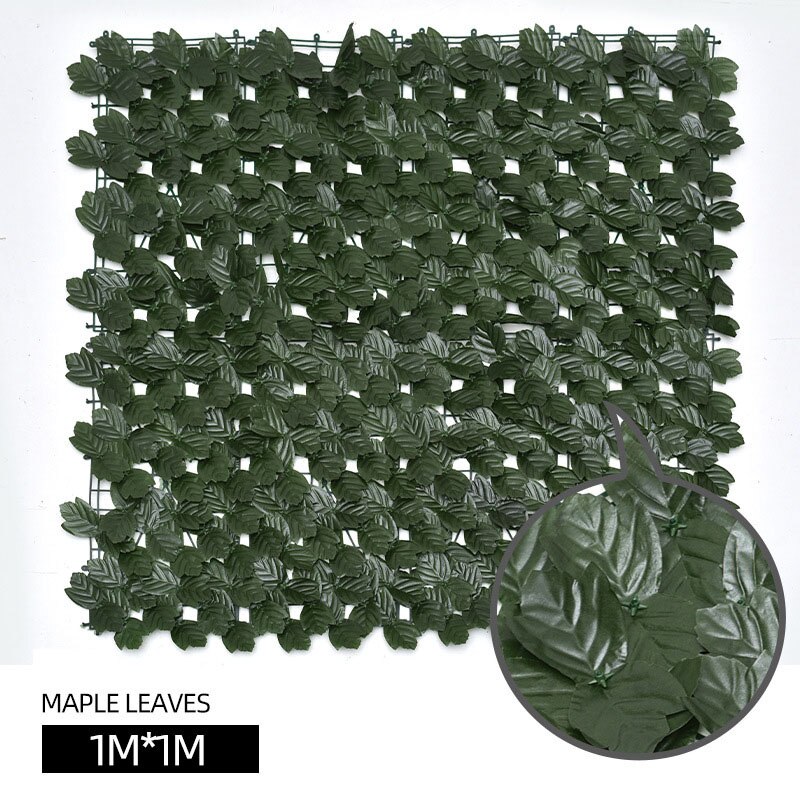 0.5MX3M Expandable Faux Privacy Fence Simulation Leaf Fence Garden Privacy Barrier Backyard Ivy Green Planting Fence Guardrail