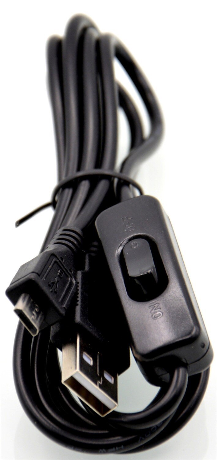 5 st raspberry pi usb till micro usb strömkabel med på/av-brytare för raspberry  pi 2/ b/b+ kort, lätt att starta/starta om
