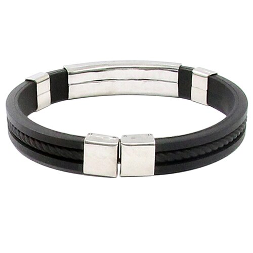 Mäns dam coola rostfritt stål armband armband spänne manschett armband