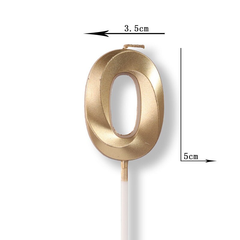 Gold Silver Number Candles Party Cake Topper Candle Kids Baby Birthday Anniversary Party Decoration