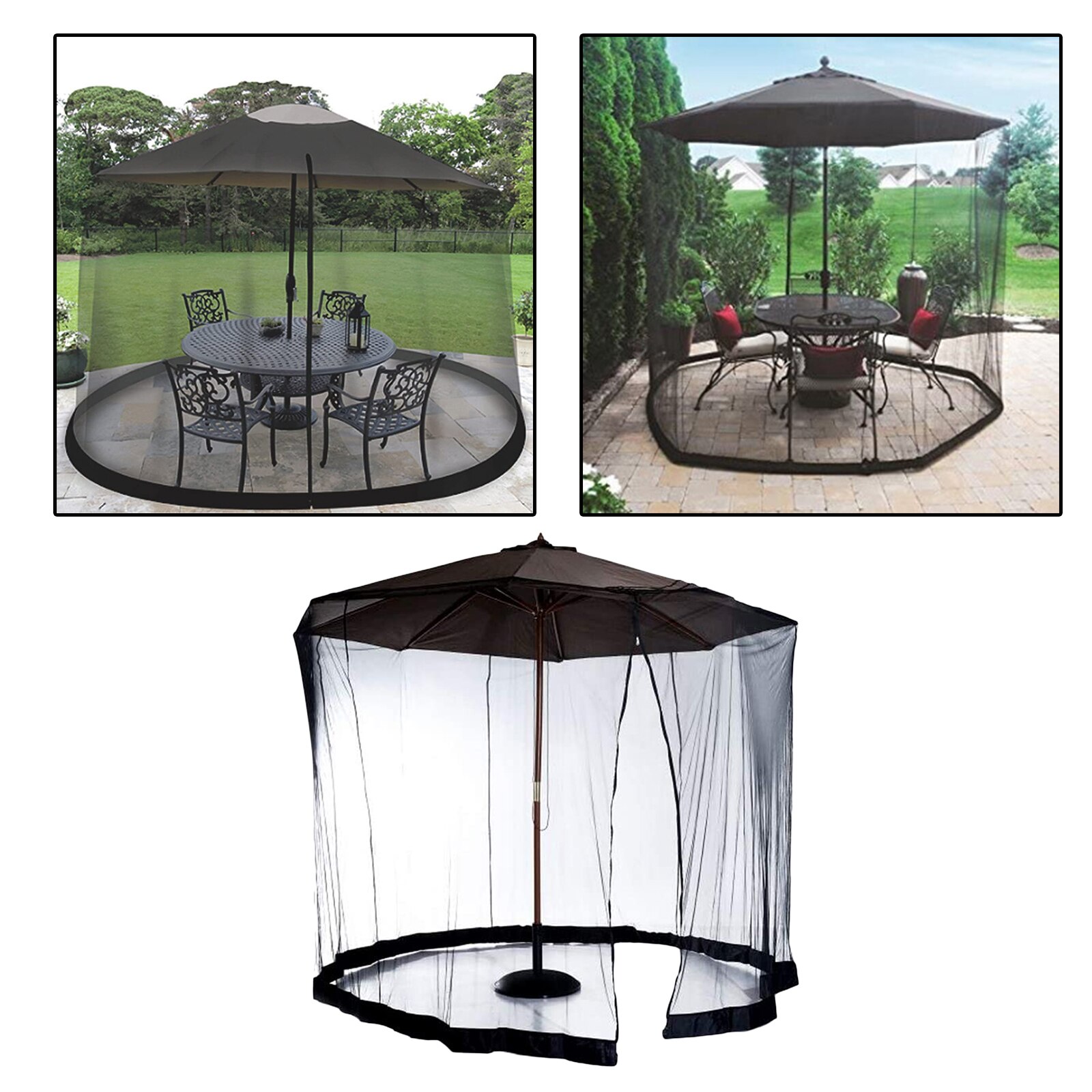 Umbrella Mosquito Net Mesh Screen Universal Canopy Umbrella Netting for Outdoor Umbrellas and Patio Tables
