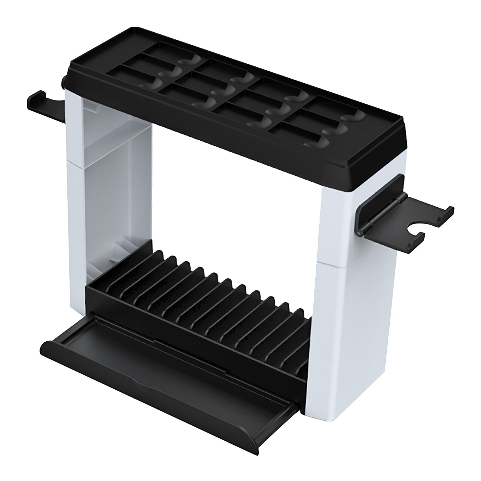 Multifunktionale aufbewahrungshalterung, passend für switch-spiele, vertikale kunststoff-disc-halterung, spieleaufbewahrungsständer, gaming-zubehörregal: Default Title