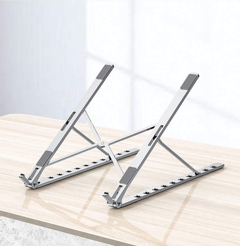 Aluminium Laptop Stand, Aluminium Geventileerde Ondersteuning Opvouwbare En Draagbare Universele Houder Up Voor Ipad Macbook Pro Air Notebook