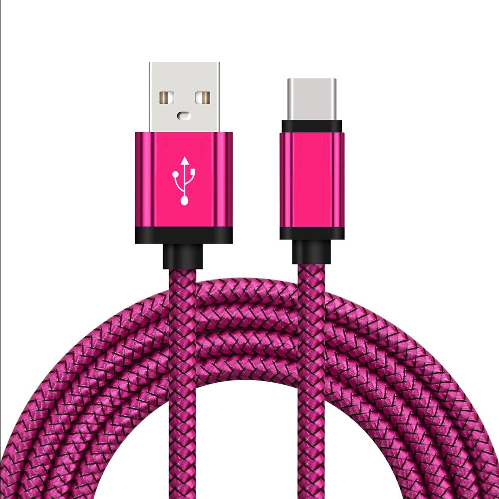 Fast Charger for Samsung Type C Cable 1m Android Charging Cable Big Head Black Pink Green Long Tyle