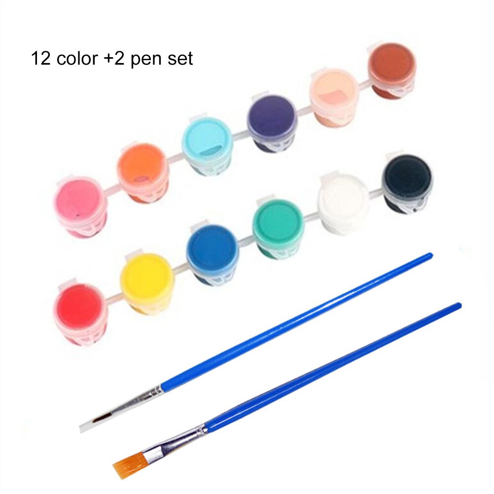 12 couleurs vives lavable Gouache peinture peint à la main doigt peinture bricolage Art Graffiti Pigment ensemble pour les enfants débutants: Default Title