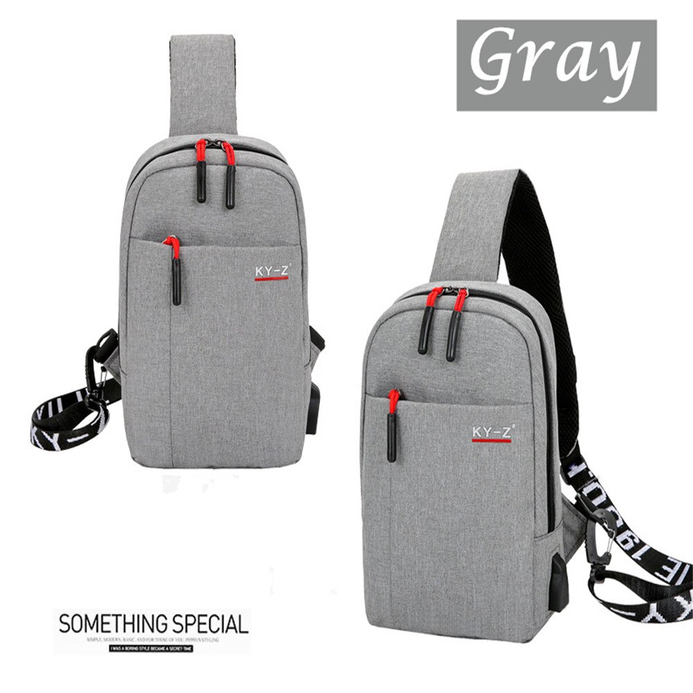 Veelzijdige outdoor vrijetijdstas voor heren, schoudertas, crossbody tas 28*18*8cm: Fs -ky619- grijs