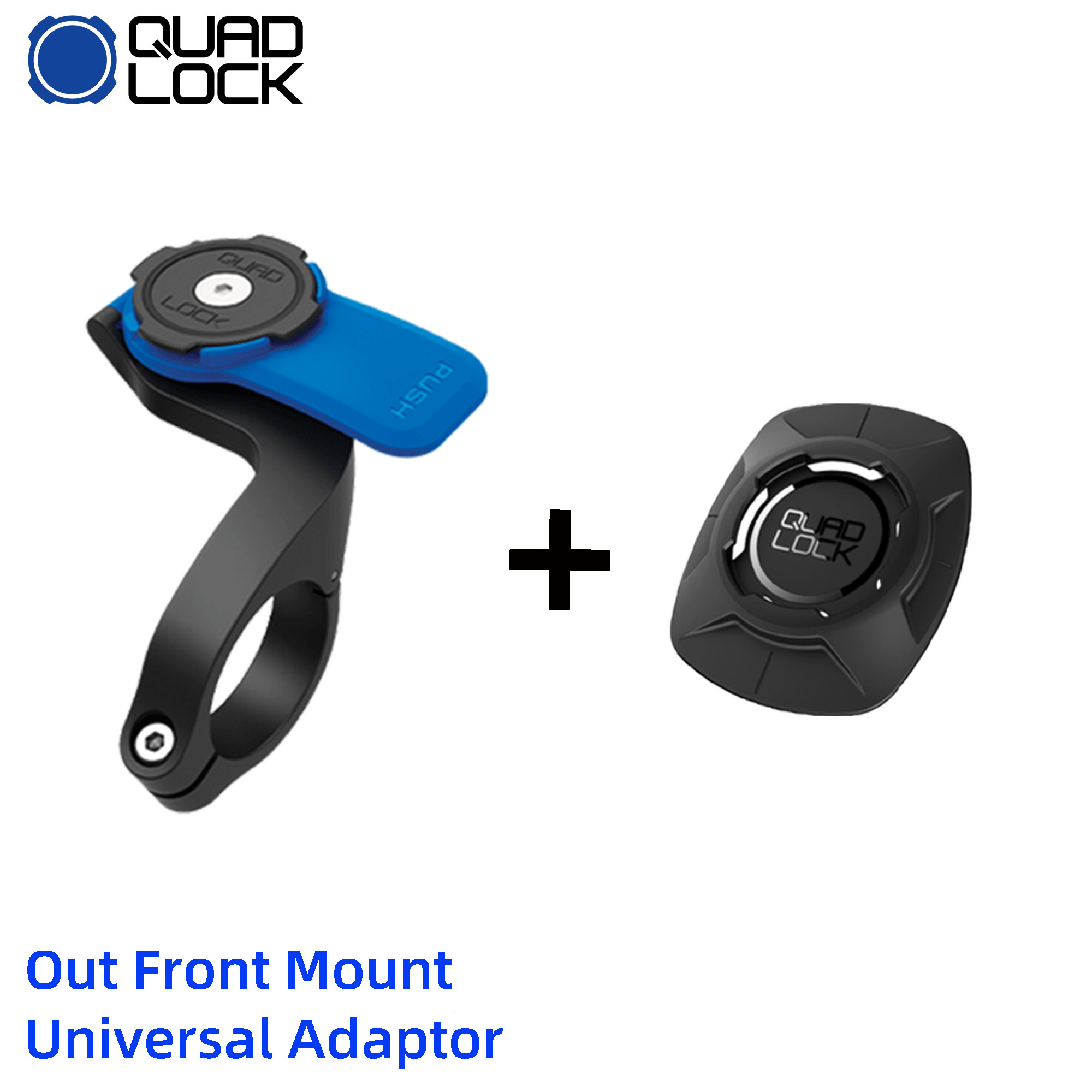 Quad sperren Handyhalterung - aus Vorderseite montieren + Universal- Adapter - Fahrradlenker