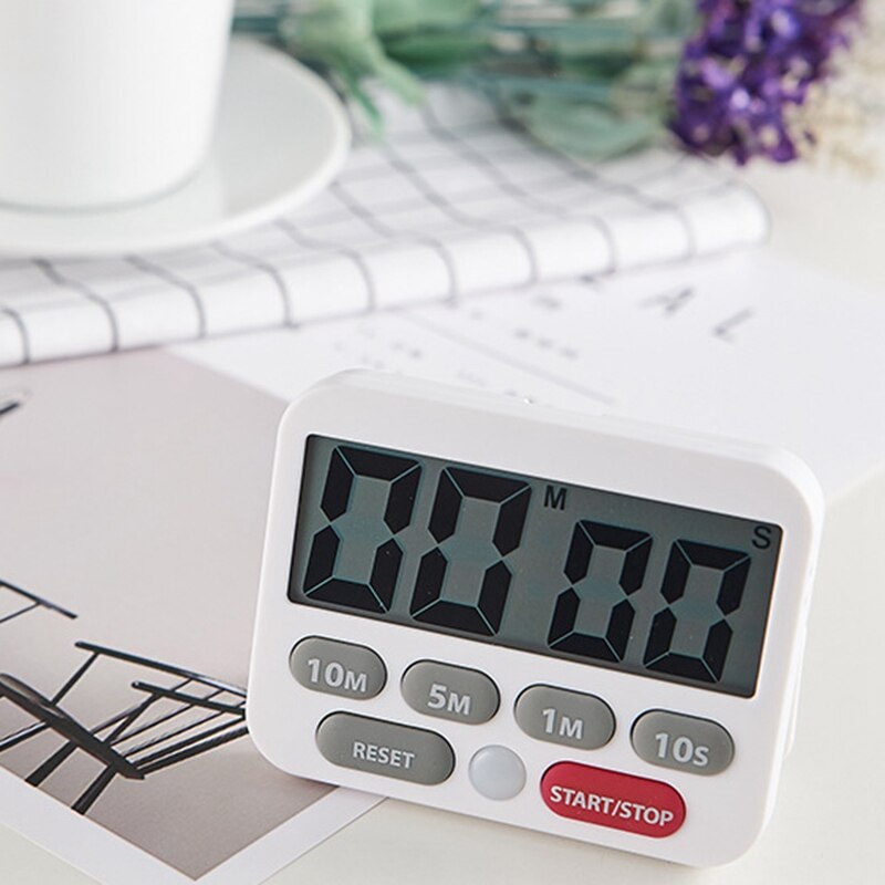 Keuken Timer & Stopwatch, Grote Cijfers, Luid Alarm, Mute Functie, Quick-Set Knoppen, magnetische Stand