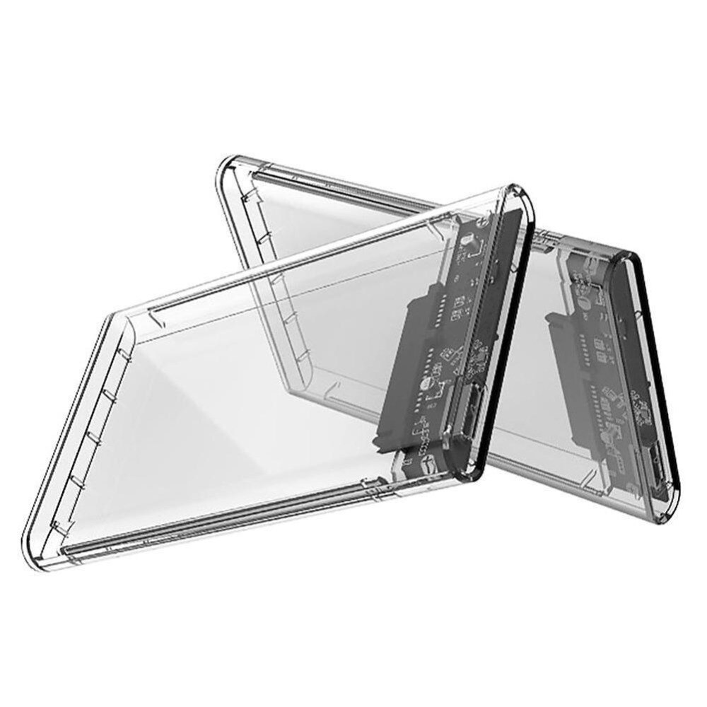 Hard Drive Enclosure 2.5 inch Transparent USB3.0 Hard Drive Enclosure Support UASP Protocol for 7-9.5 mm HDD