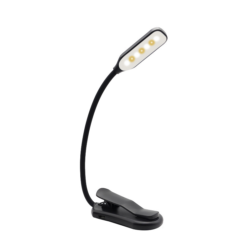 Oplaadbare boeklamp Dimmende leeslamp op 3 niveaus Daglicht Flexibel clip-on licht Boekleeslamp voor lezen in bed: Rood