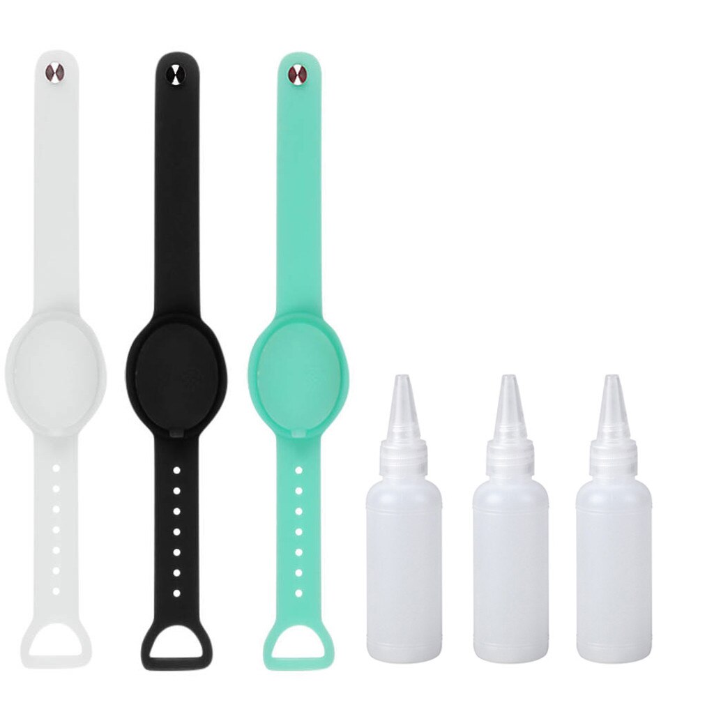 Herbruikbare Polsbandjes Handdesinfecterend Mode Doseren Draagbare Armband Polsband Hand Dispenser 10Ml Polssteun Volwassen Kid: B