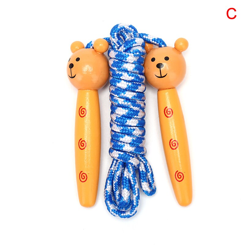 Animals Rope 1.98M/2.18M Lovely Cartoon Wood Handle Kids Children Skipping Jump Rope Sport Exercise Tool