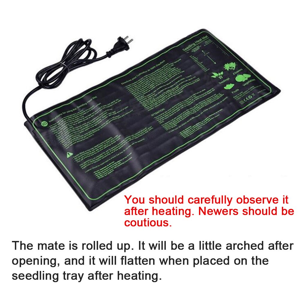 Esterilla calefactora para plantas de 52x24cm, 110v/220v, manta eléctrica para plántulas, almohadilla calefactora hidropónica resistente al agua, cálida y duradera