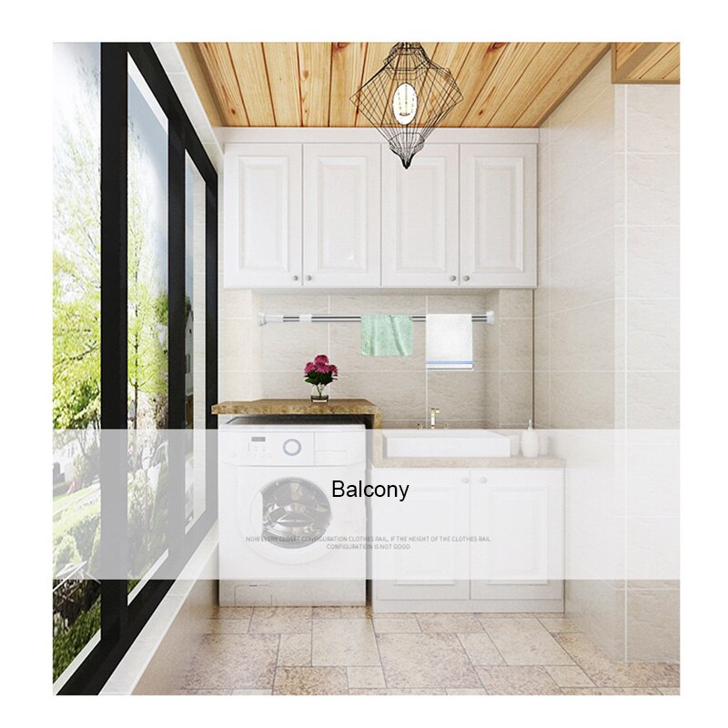 Spring Loaded Telescopic Rods Adjustable Rail Poles Clothes Wardrobe Tension Rail Pole Rods JS23