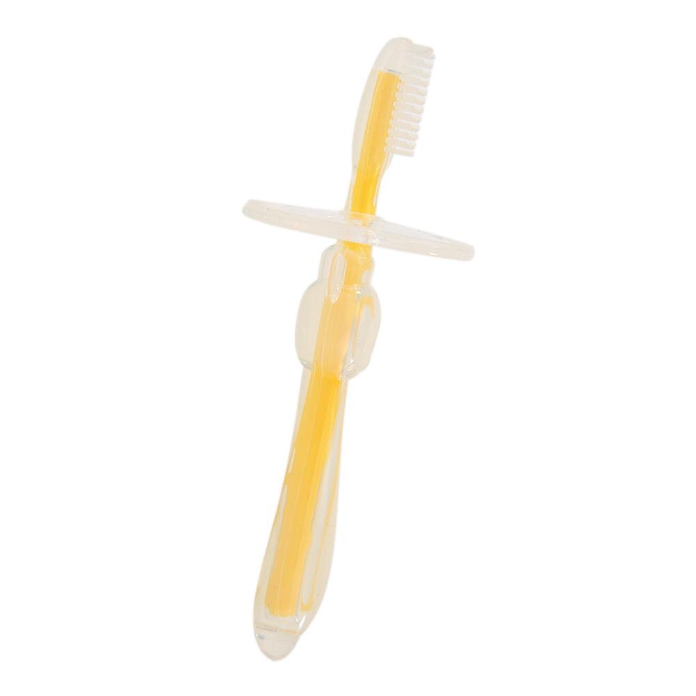 Brosse à dents en Silicone souple pour bébé | Brosse à dents à poils et dents cadulées, soins buccaux pour les soins de bébé, 1 pièce: Orange