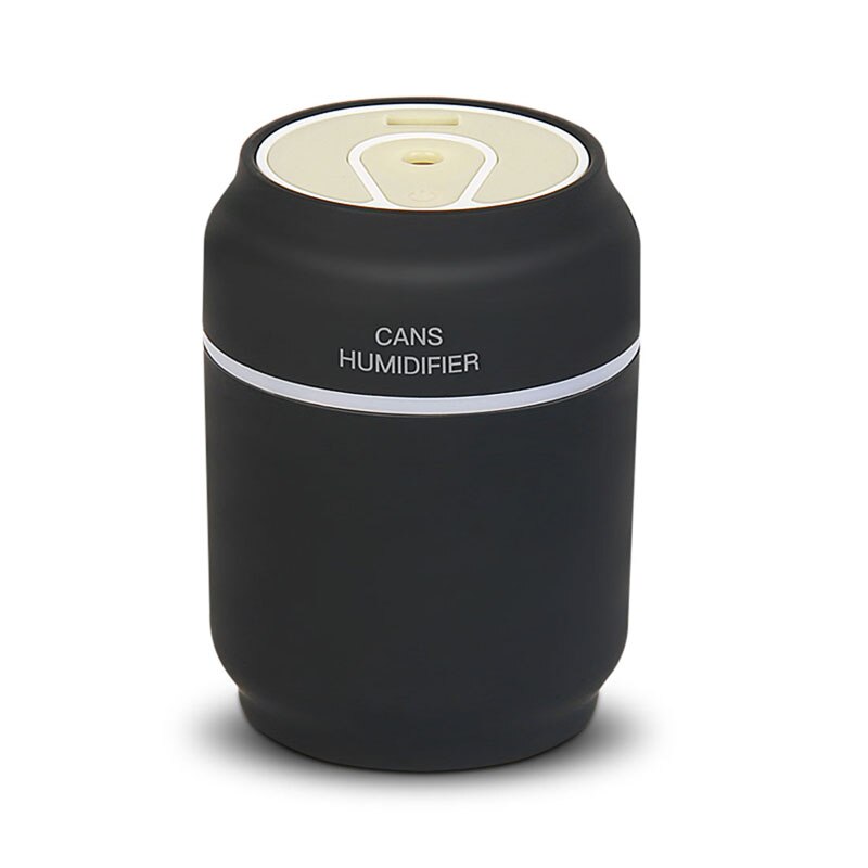 Humidificateurs 3 en 1 boîtes | Purificateur d'air, humidificateur changement de nuit, lampe diffuseur, Mini USB mignon, peut forme brumisateur arôme: Black