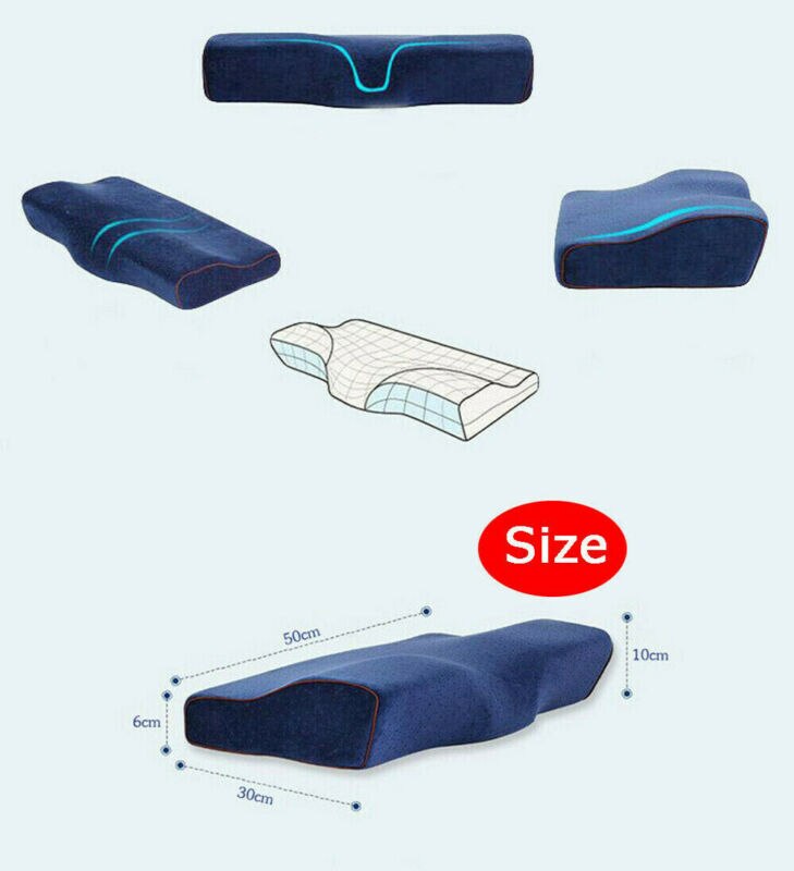 Contour Memory Foam Pillow Orthopedic Sleeping Ergonomic Cervical for Neck Pain Luxury Bamboo Contour Neck Head Back Support