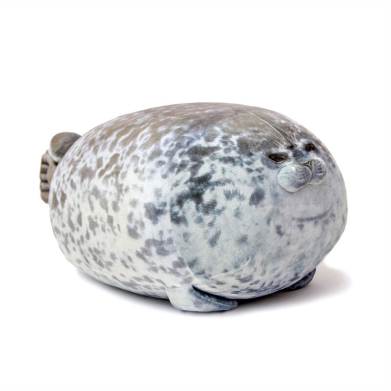 Angry Blob Seal Pillow Chubby 3D Novelty Sea Lion Doll Plush Stuffed Toy Baby Sleeping Throw Pillow for Kids Girls: 60cm / Angry