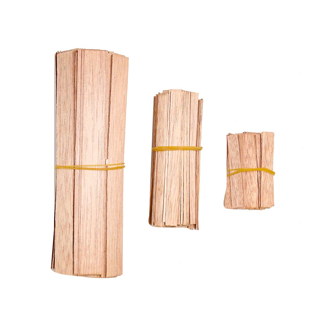 50 Uds. De mechas de madera para velas, 8mm, 10mm, 15mm, con pestaña de soporte, núcleo de mecha, suministros de fabricación de velas, accesorios de cera de Parffin