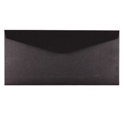 50 pcs 22x11 cm (8.6 "x 4.3") couleur papier enveloppe mariage Invitation enveloppes carte organisateur: Black