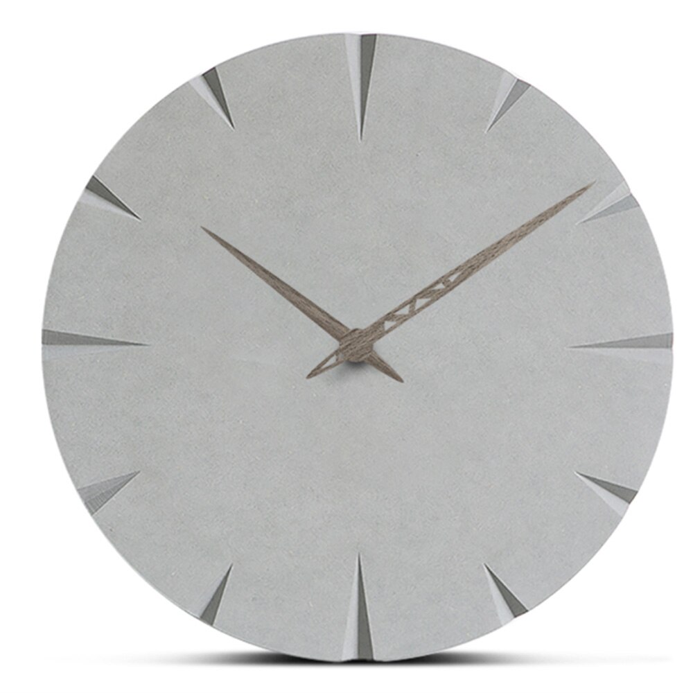 Large Wooden Wall Clock Simple Modern Nordic Silent Clocks Square MDF Wood Hanging Wall Watch Home Wall Decor 12 Inch