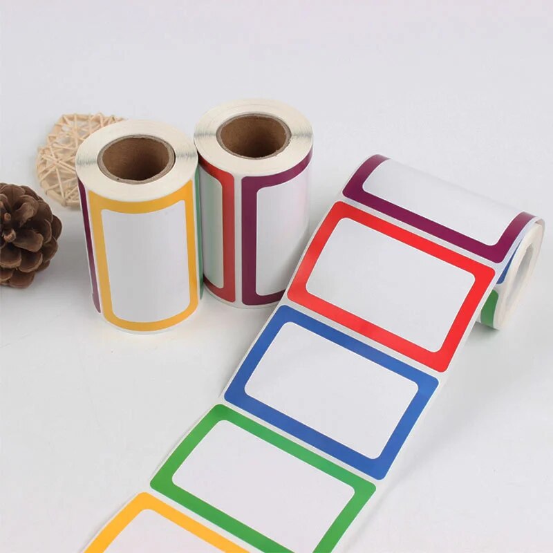 1 Rolle bunte leere Papieretiketten, selbstklebende Aufkleber, Etiketten, beschreibbare Preisetiketten, Aufkleber, Schreibwaren, 250 Blatt