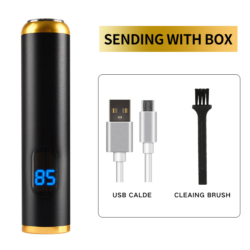 Mężczyźni kobiety mini golarka elektryczna robić golarki zmywalny włosy strąk pachami trymer bezprzewodowa elektryczna maszynka robić golenia golarka męska trymer robić włosów: czarny LCD