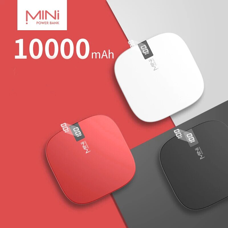 Mini Energie Bank 10000 mAh Typ-C & Beleuchtung schnelle eingang Digital Anzeige Energie Dual USB schnelle ausgabe tragbare Ladung schatz