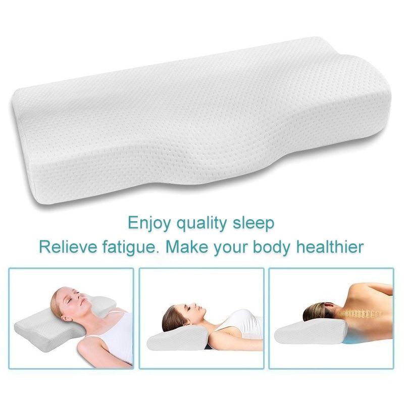 Memory Foam Orthopedisch Kussen Trage Rebound Nek Bescherming Gezondheidszorg Kussens Vlinder Vormige Orthopedische Slapen Kussen Volwassen