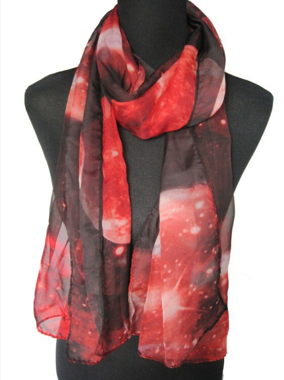 Uusnwaa Écharpe Imprimée Univers Galaxie Pour Femme, écharpe