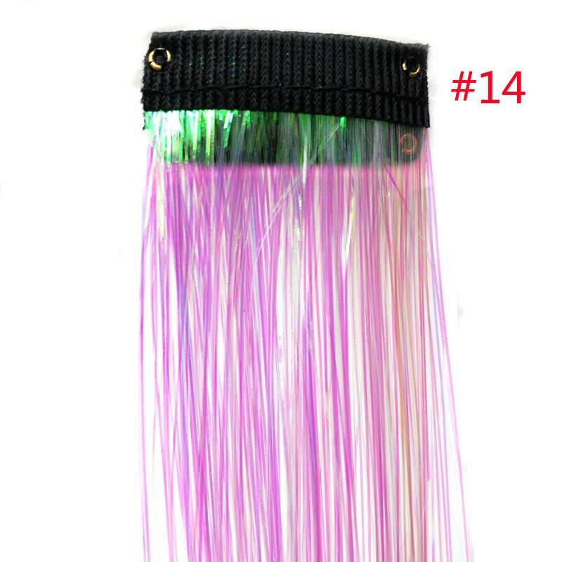 Haarversiering, glitterhaarvlechten, haarextensies met clip, highlights, nep haarstrengen, clip-in bling haaraccessoires: 14
