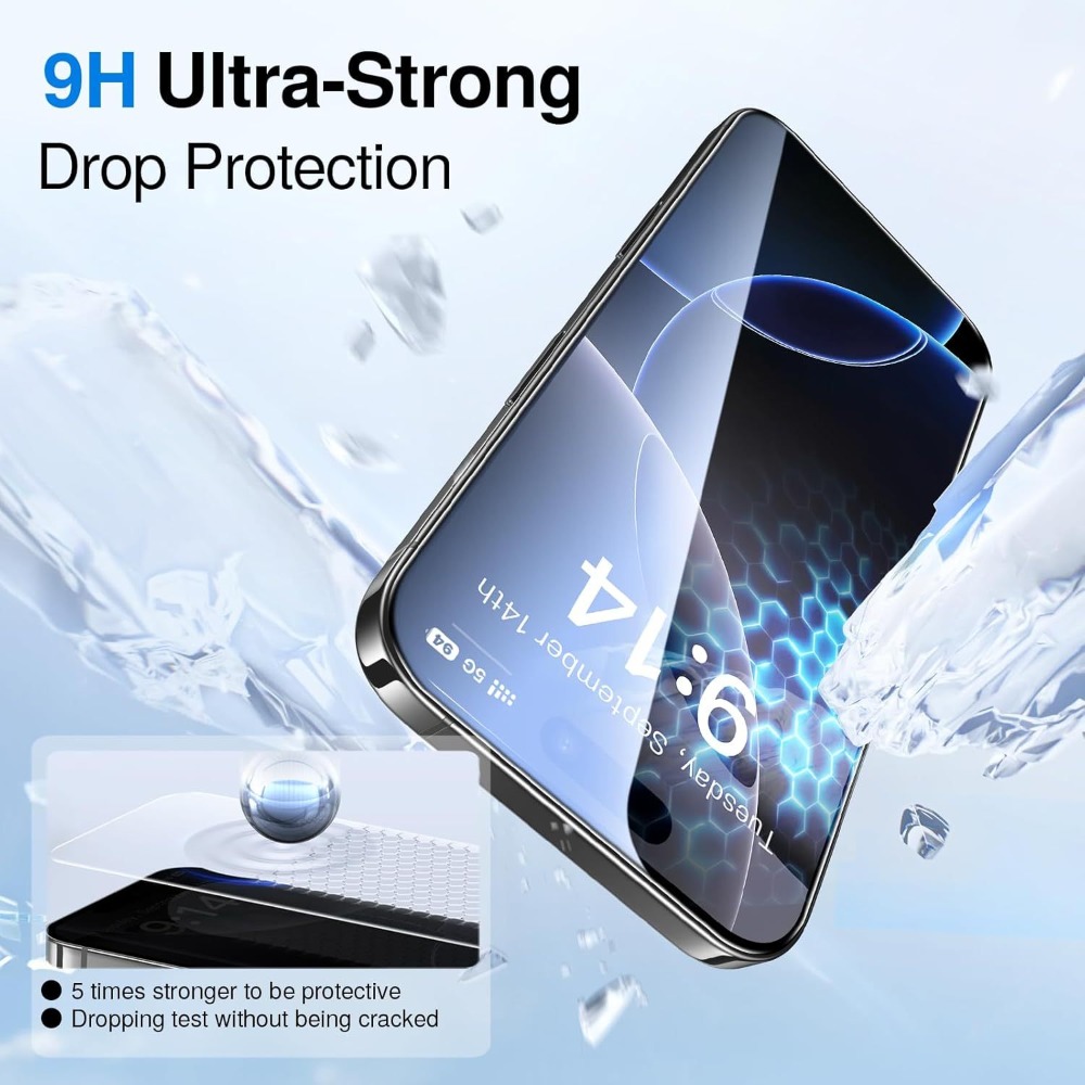 4Pcs Ultra Clear Screen Protector for iPhone 17 16 15 Pro Max 14 13 12 Pro 16e 14 15 Plus 17 Air Easy Installation Tempered Film